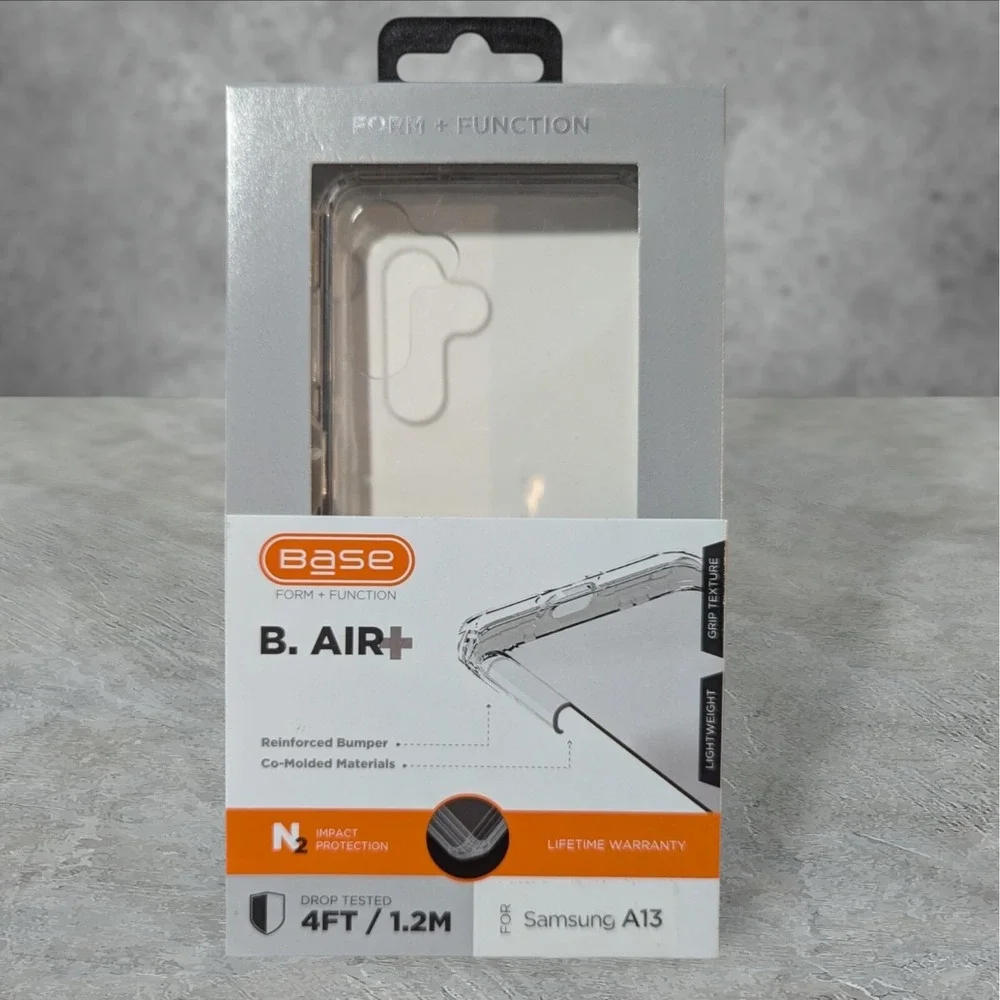 G2. Base B. Air+ Case For Samsung A13 Clear Form + Function N2 Impact Protection